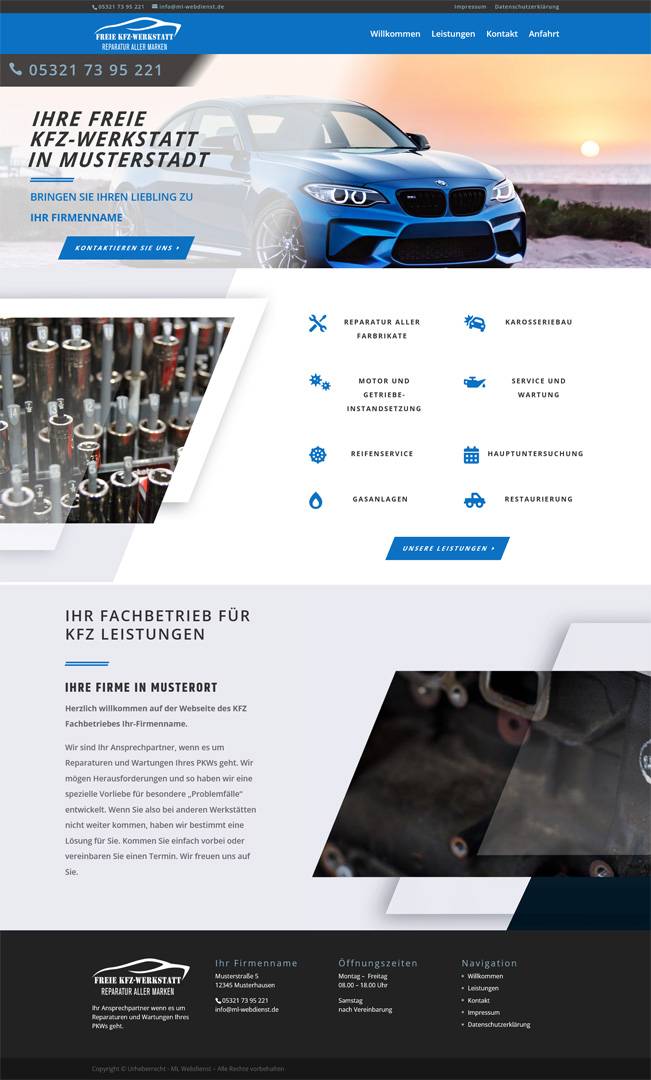 Autowerkstatt Homepage