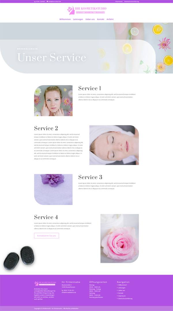 Kosmetikstudio Website